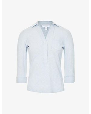 The White Company Slim-Fit Cotton-Jersey Shirt - Blue