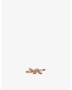 Tiffany & Co. Tiffany Knot 18Ct Rose- And 0.05Ct Brilliant-Cut Diamond Ring - White