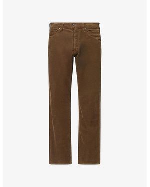 Citizens of Humanity Elijah Corduroy Straight-Leg Stretch-Cotton Trousers - Brown