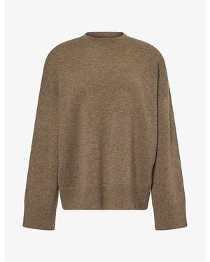 LeKasha Crew Neck Cashmere Knit Sweater - Green