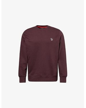 Paul Smith Regular-Fit Zebra Cotton-Jersey Sweatshirt - Purple