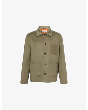Loewe Workwear Patch-Pocket Cashmere Jacket - Green