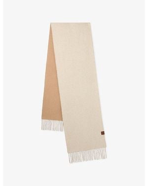 Mulberry Reversible Cashmere Scarf - Natural