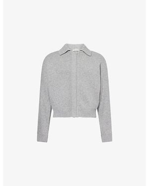 Entire studios Marla Wool-Blend Bomber Cardigan - Grey