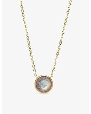 Astley Clarke Luna 18Ct- Plated Sterling- And Labradorite Pendant Necklace - Metallic