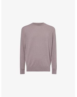 Eleventy Crewneck Long-Sleeves Cashmere Knitted Jumper - Purple