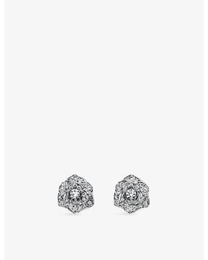 Piaget Rose 18Ct- And 0.45Ct Diamond Stud Earrings - White
