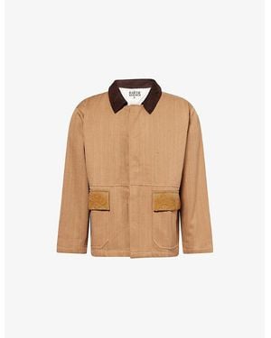 Kartik Research Jodhpur Hand-Embroidered Cotton Jacket - Natural