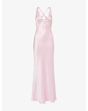 Bec & Bridge Dreamer Cross-Back Woven Maxi Dress - Pink