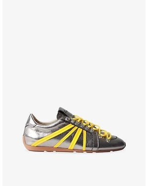 Claudie Pierlot Swing Metallic Leather Sneakers - Yellow