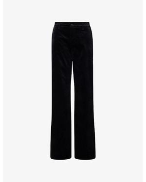 7 For All Mankind Lotta Wide-Leg Cotton-Blend Pants - Black