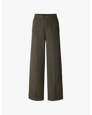 Soeur Harold Straight-Leg High-Rise Jeans - Green
