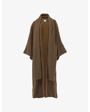 eem Scarf Relaxed-Fit Faux-Fur Coat - Brown