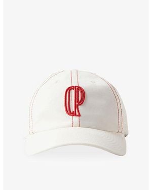 Claudie Pierlot Embroidered Monogram Cotton Baseball Cap - White