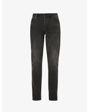 Neuw Lou Slim Straight Mid-Rise Stretch-Denim Jeans - Black