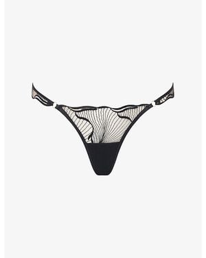 Bluebella Marabel Embroidered Lace Briefs - Grey
