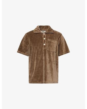 Oas Girona Cotton-Blend Velour Shirt - Brown