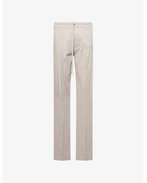 Rick Owens Dietrich Drawstring Straight-Leg Cotton Trousers - Natural