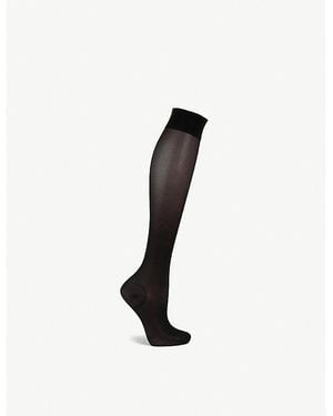 Wolford Pure Energy 30 Leg Vitalizer Knee-High Socks - Black