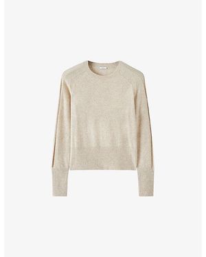 JOSEPH Melby Round-Neck Cashmere Sweater - Natural