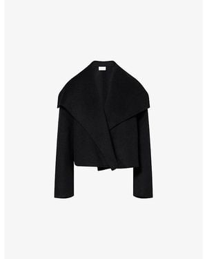 Dissh Lucia Cropped Wool-Blend Coat - Black