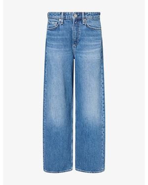Rag & Bone Logan Wide-Leg Denim Jeans - Blue