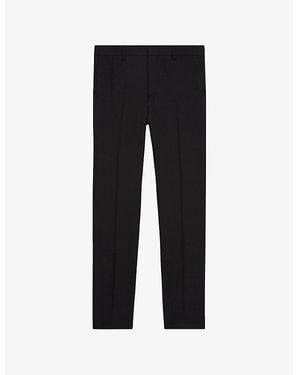 The Kooples Slim-Fit Straight-Leg Wool Suit Trousers - Black