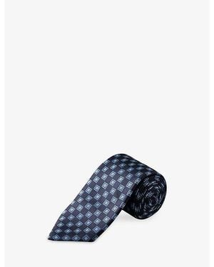 Eton Medallion Woven Silk Tie - Blue