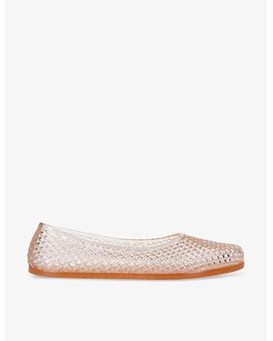 Ancient Greek Sandals Iro Mesh-Textured Pvc Ballet Flats - Pink