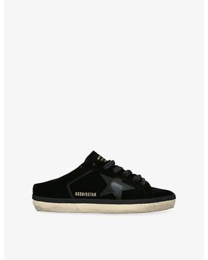 Golden Goose Super-Star Sabot Velvet Trainers - Black