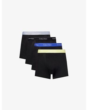Calvin Klein Icon Pack Of Five Stretch-Cotton Trunks - Black