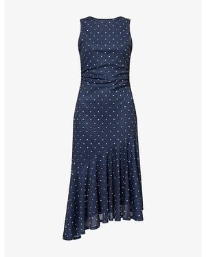 Rails Daija Polka-Dot Woven Midi Dress - Blue