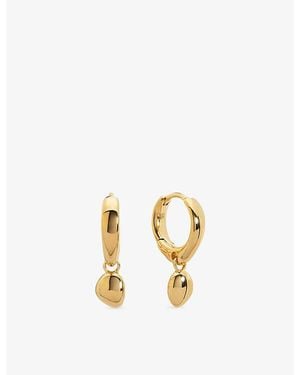 Monica Vinader Nura 18Ct Vermeil Drop Huggies - Metallic