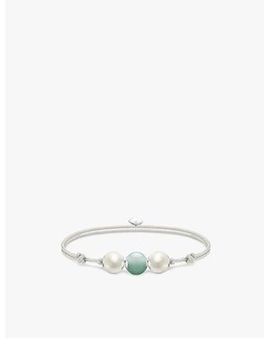Thomas Sabo Karma Secret 925 Sterling- And Aventurine Rope Bracelet - White