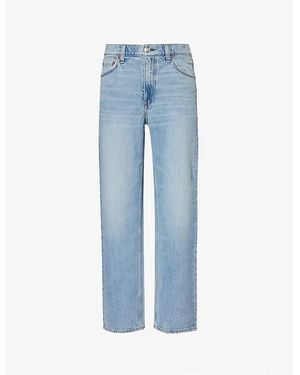 Rag & Bone Harlow Straight-Leg Mid-Rise Stretch Jeans - Blue