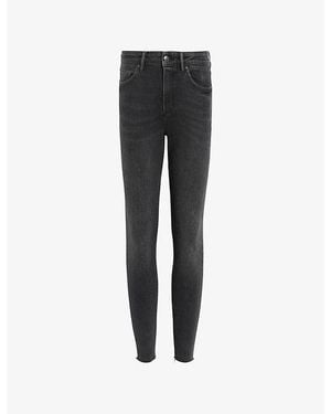 AllSaints Miller Pushup Skinny-Leg High-Rise Cotton-Blend Stretch-Denim Jeans - Black