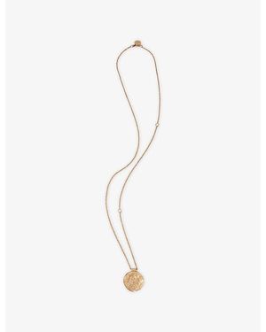 Maje Gemini Brass Coin Necklace - Multicolour