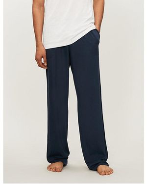 Derek Rose Basel Stretch-Modal Pants - Blue