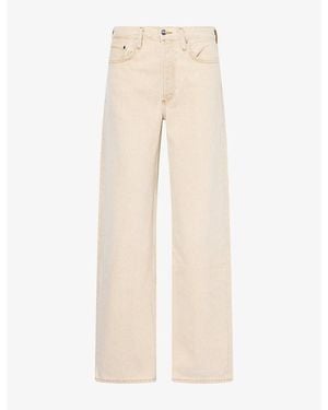 Agolde Arc Wide-Leg Denim Jeans - Natural