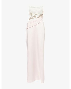 Sabina Bilenko Sacha Corset Woven Gown - White