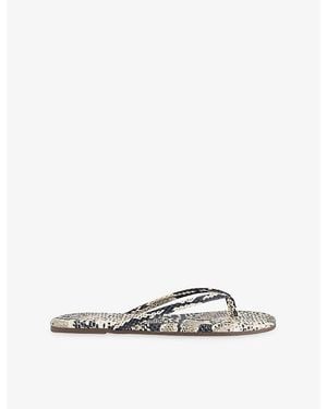 TKEES Studio Leather Flip-Flops - White