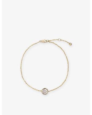 Monica Vinader Mv Siren Solitaire 0.5Ct Diamond 14Ct Bracelet - Metallic