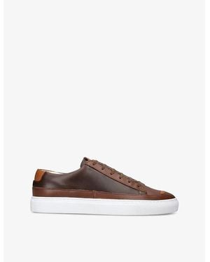 Grenson D-Stock Recycled-Leather Low-Top Trainers - Brown