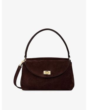 Sandro Le Mini Grand Bazaar Suede Shoulder Bag - Brown