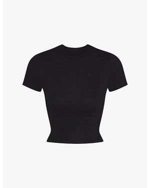 NikeSKIMS Matte Corset Cropped Studio Top - Black