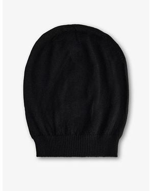 Rick Owens Hollywood Medium Wool Beanie Hat - Black