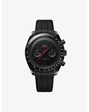 Omega Speedmaster Dark Side Of The Moon Ceramic Rubber-Strap Watch 44.25Mm - Black