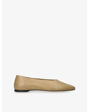 TOTEME Slip Leather Ballet Flats - Natural