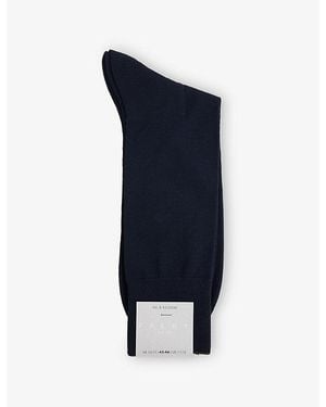 FALKE No 9 Crew-Length Wool-Blend Socks - Blue