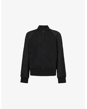 Givenchy Monogram-Jacquard Classic-Fit Wool-Blend Varsity Jacket - Black